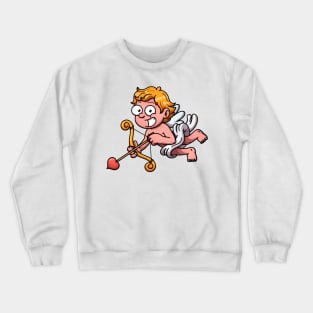 Cute Valentine’s Day Cherub Holding A Bow And Arrow Crewneck Sweatshirt